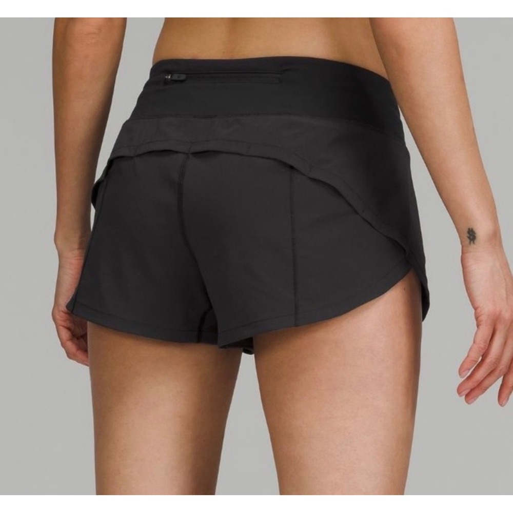 Lululemon Speed Up Shorts 3" Black Yoga Athleisure Running 8